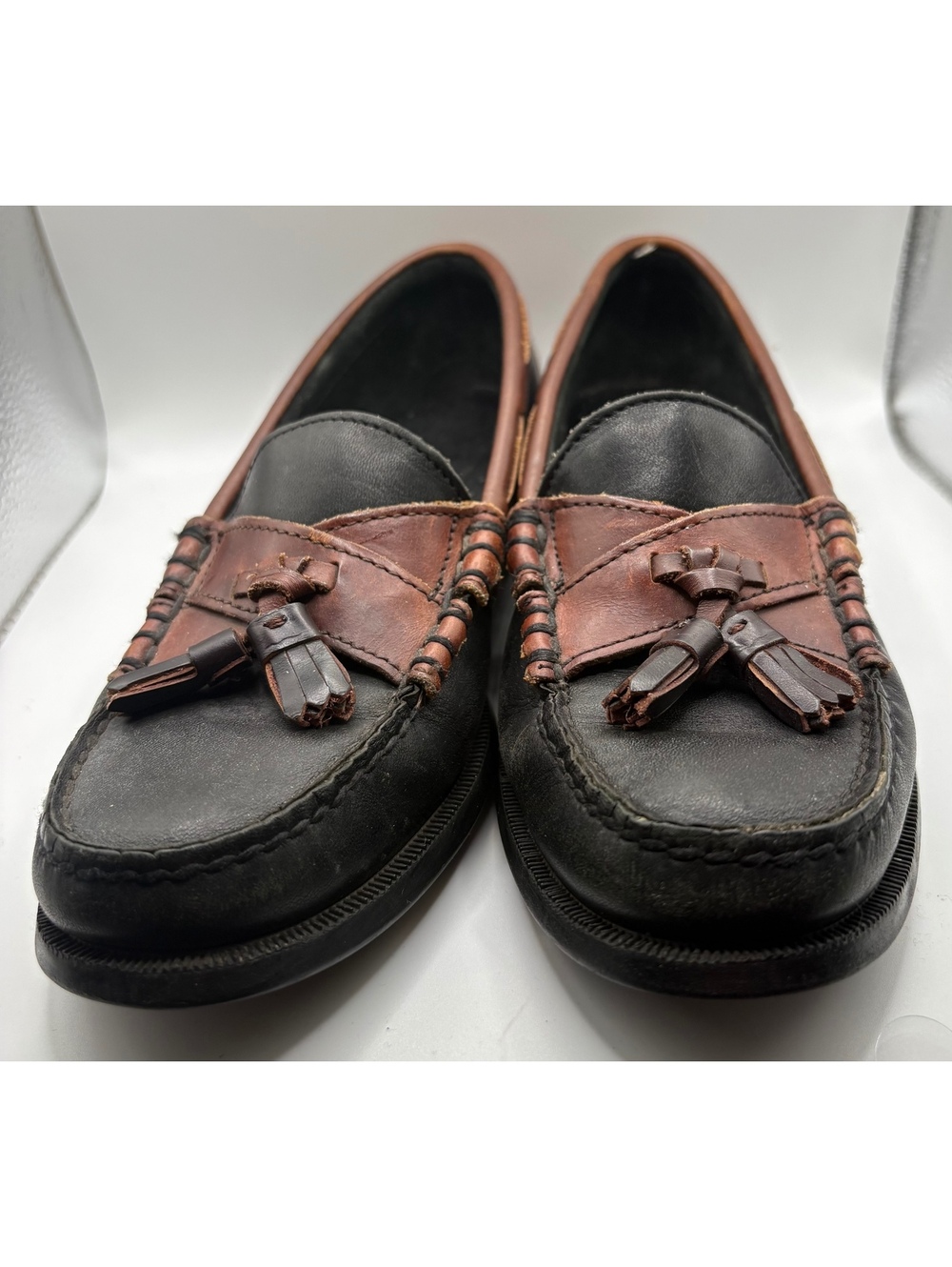 Vintage Sebago Handsewn Leather Moc-Toe Tassel Loafers Women’s 8 1/2 Slim USA